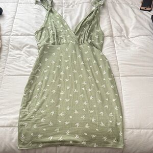 Green Floral Women's Dress